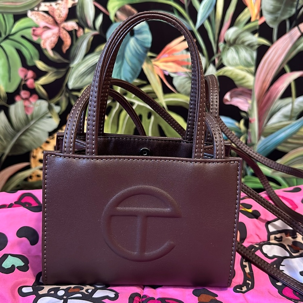 Brown small Telfar shoulder bag
